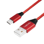 LogiLink CU0148 USB cable USB 2.0 1 m USB A USB C Black, Red