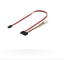 Image of Microconnect PI17147 SATA cable 0.5 m SATA 7-pin SATA 7-pin +...