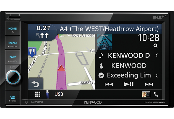 Kenwood DNR4190DABS car media receiver Black 200 W Bluetooth