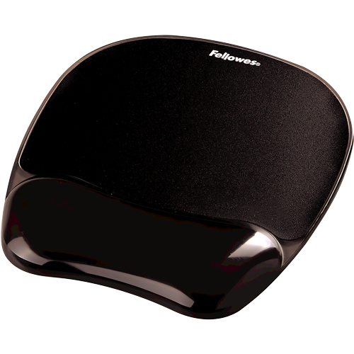 Image of Fellowes Mouse Mat Wrist Support - Crystals Gel Mouse Pad with Non...