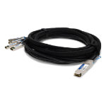 AddOn Networks ADD-QDESEX-PDAC5M InfiniBand/fibre optic cable 196.9" (5 m) QSFP+ 4x SFP+ DAC Black, Stainless steel