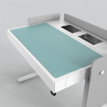 Heckler Design H922-4180 desk pad Linoleum Aqua colour