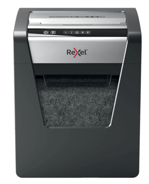 Rexel M510 paper shredder Micro-cut shredding 22.3 cm 60 dB Black, Silver