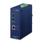 PLANET IP40 Industrial 2-Port network media converter 10000 Mbit/s Blue