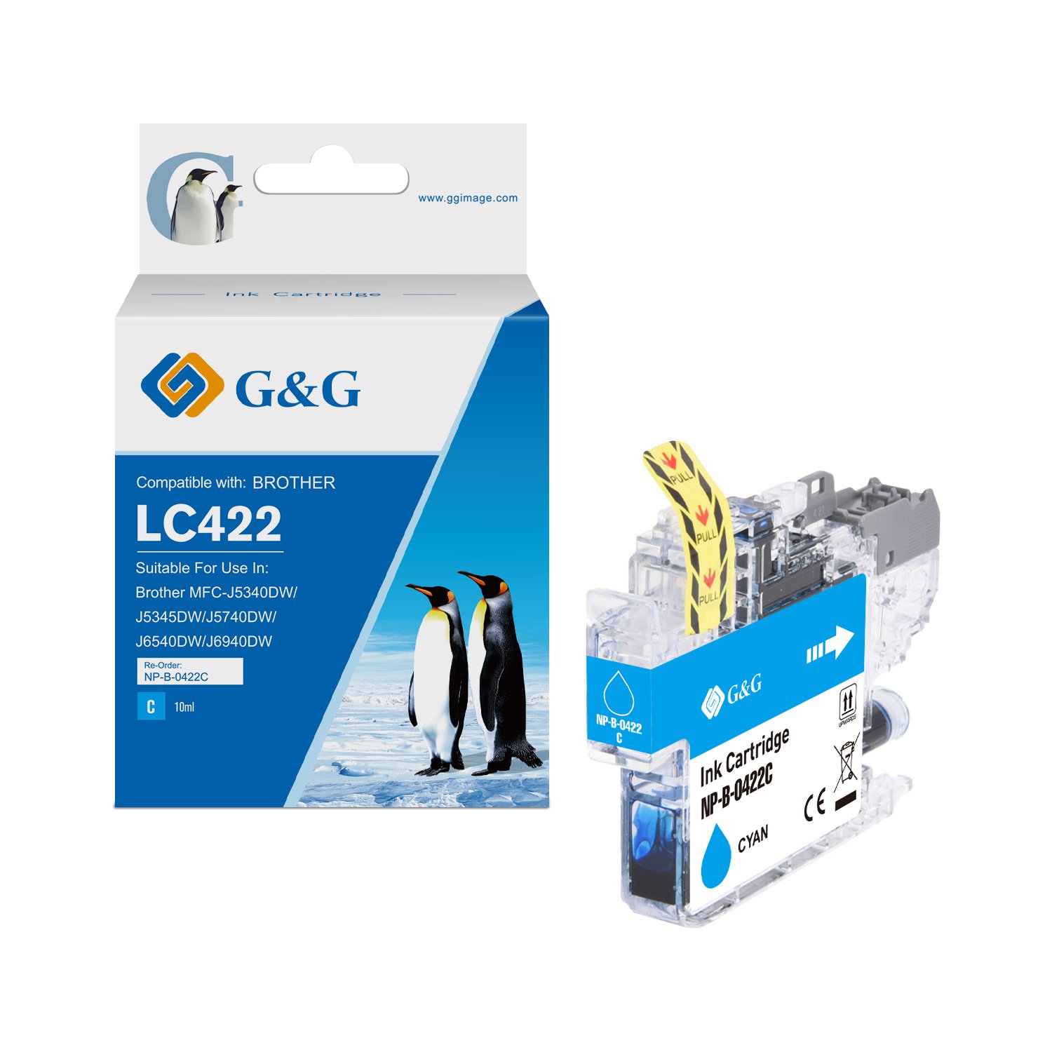 Image of CTS Wholesale Compatible Brother LC422C Cyan Ink Cartridge 10ml