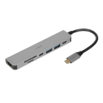 iBox IUH3SL4K interface hub USB Type-C 5000 Mbit/s Silver