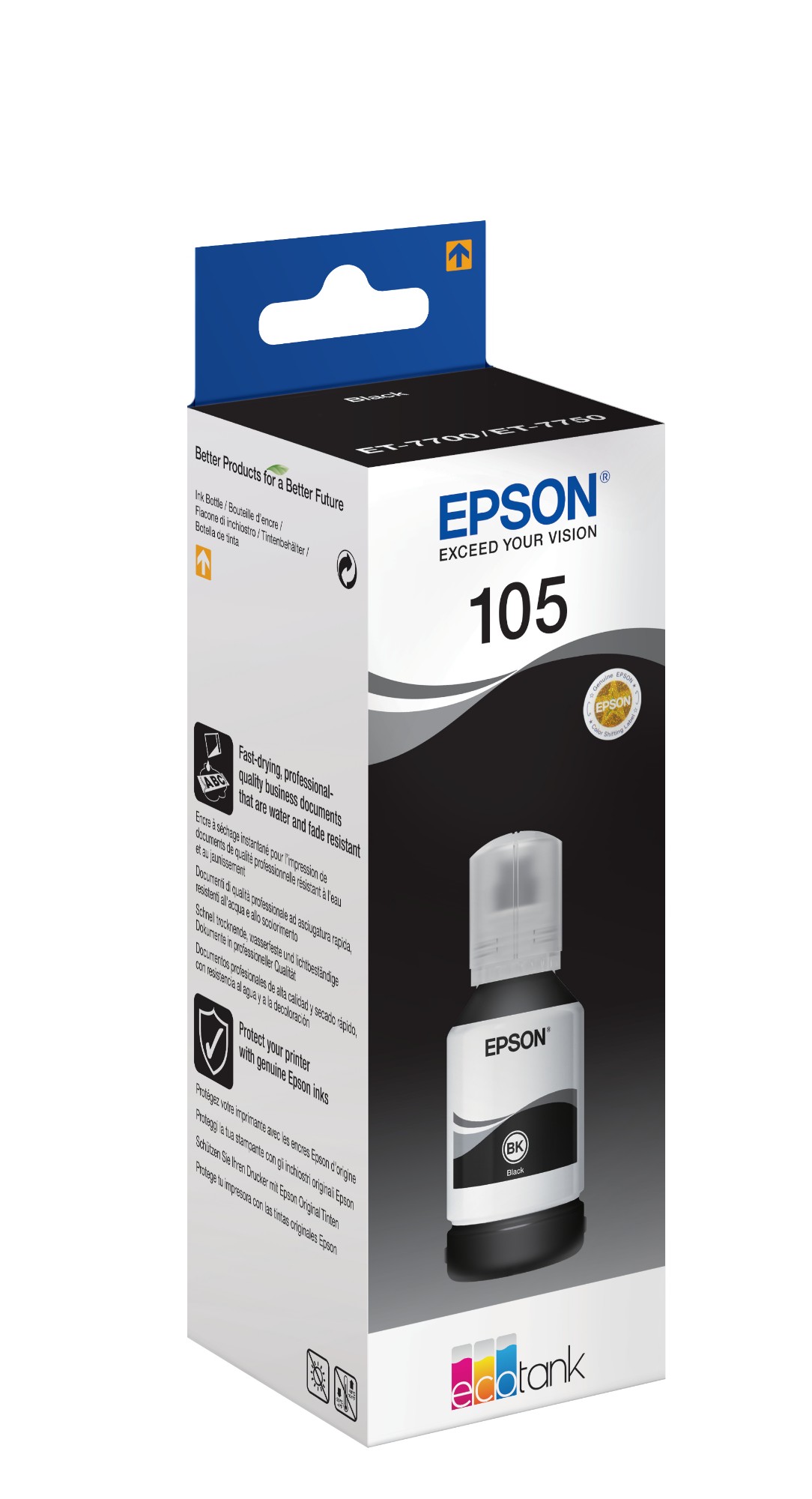 Epson 105 EcoTank Ink Bottle Pigment Black C13T00Q140