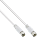 InLine SAT Cable 2x shielded ultra low loss 2x F-male >75dB white 15m
