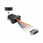 DeLOCK 66647 tussenstuk voor kabels D-Sub 15 pin RJ-45 Zwart