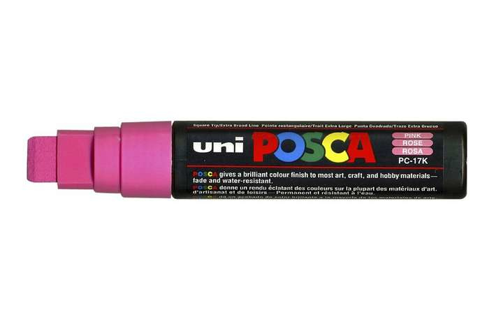 POSCA uni PC-17K marker 1 pc(s) Chisel tip Pink