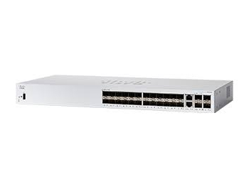 Image of Cisco CBS350-24S-4G-UK network switch Managed L3 1U Black, Grey