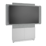 Middle Atlantic Products FM-DS-4875FW-AD8W tv-bevestiging 139,7 cm (55") Grijs, Zilver, Wit