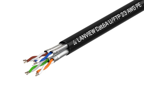 Lanview LVN122445 networking cable Black 500 m Cat6a U/UTP (UTP)