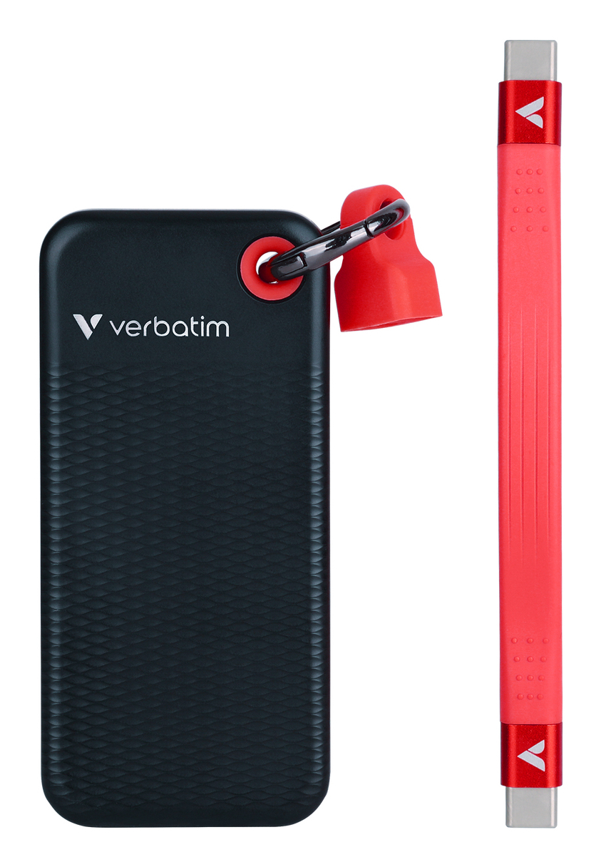 Image of Verbatim Pocket SSD USB 3.2 Gen 2 256GB Black/Red