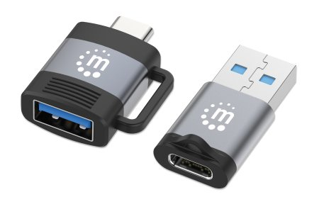 Photos - Cable (video, audio, USB) MANHATTAN 2-Piece Set: USB-C to USB-A and USB-A to USB-C Adapters, Mal 356 