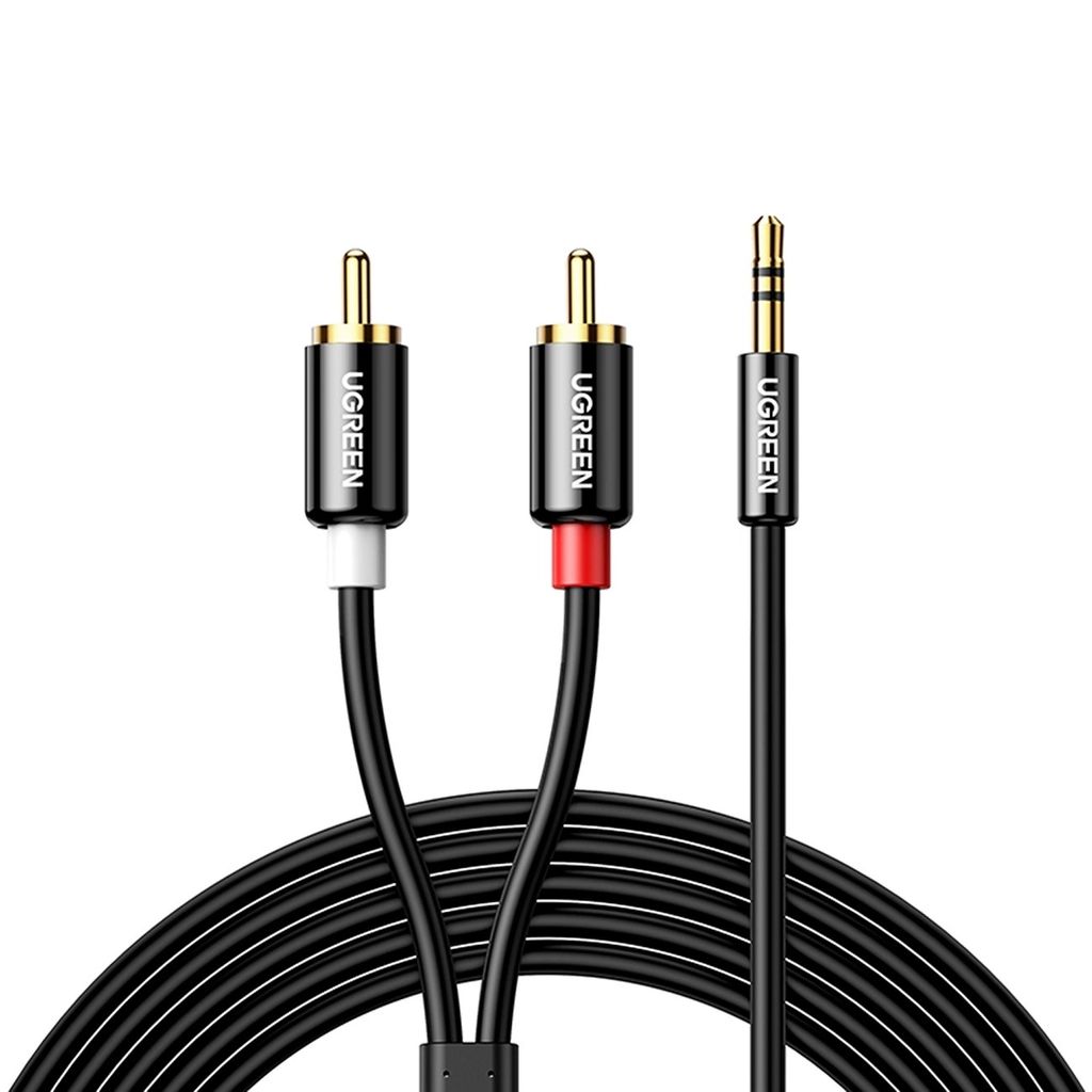 EU Product - 3.5 mm mini jack to 2RCA audio adapter cable, 1.5 m - Black thumbnail