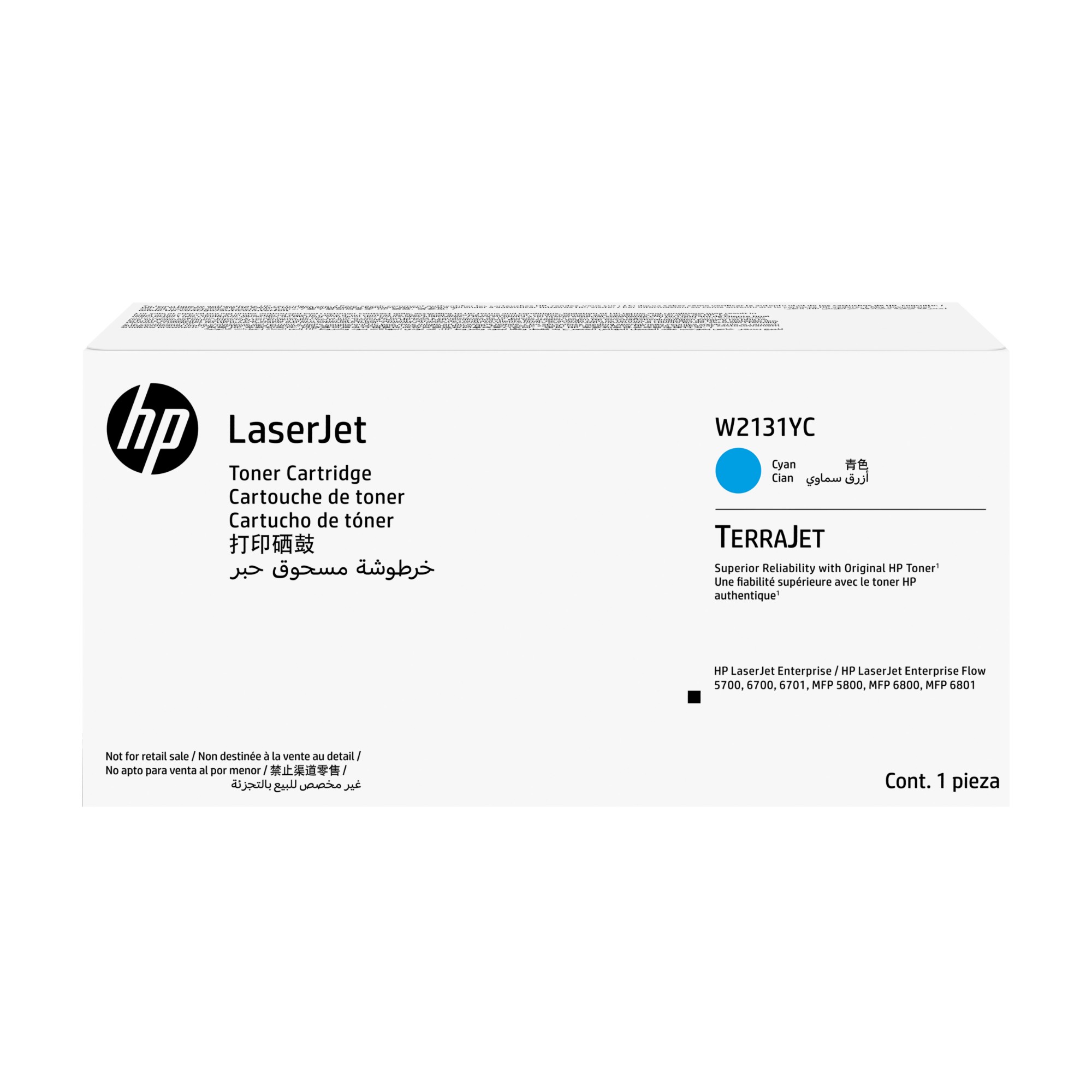 HP W2131YC/213YC Toner cartridge cyan extra High-Capacity Contract. 12