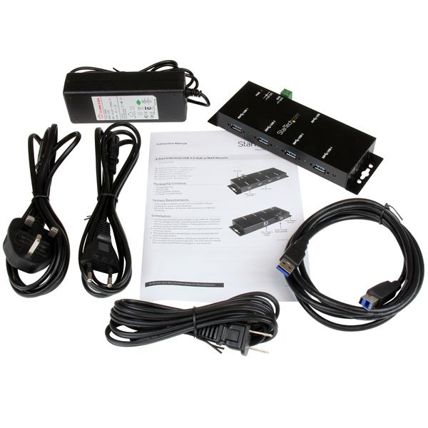 StarTech.com 4-Port Industrial USB 3.0 Hub with ESD Protection