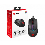 MSI CLUTCH GM30 RGB Optical Gaming Mouse '6200 DPI Optical Sensor, 6 Programmable button, Dual-Zone RGB, Ergonomic design, OMRON Switch with 20+ Million Clicks, RGB Mystic Light'