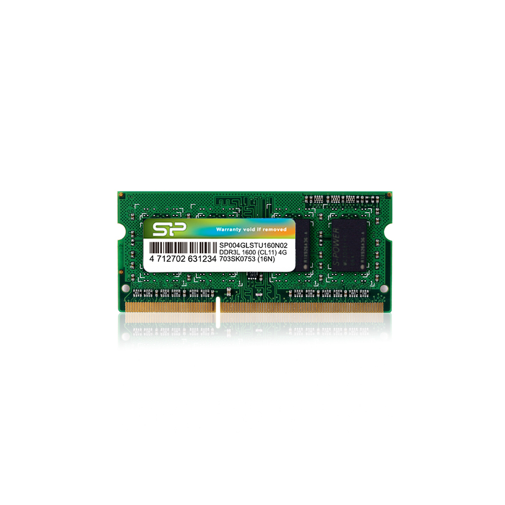Image of Silicon Power SP004GLSTU160N02 memory module 4 GB 1 x 4 GB DDR3L...