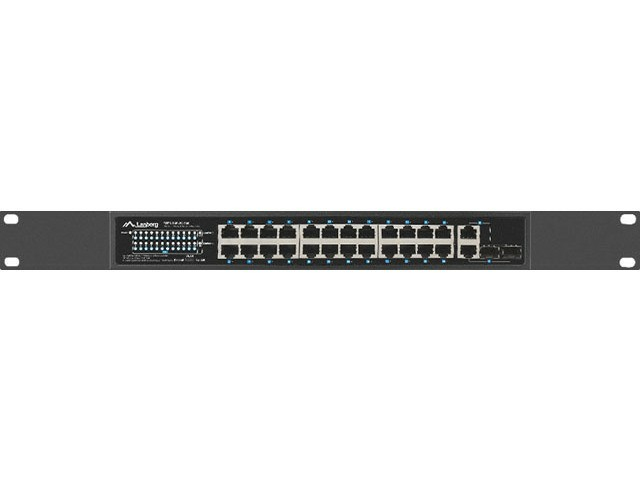 Lanberg RSFE-24P-2C-360 network switch Unmanaged Gigabit Ethernet (10/100/1000) Power over Ethernet (PoE) 1U Black