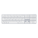 Apple Magic w/ Numeric Keypad keyboard Universal Bluetooth AZERTY French Silver, White