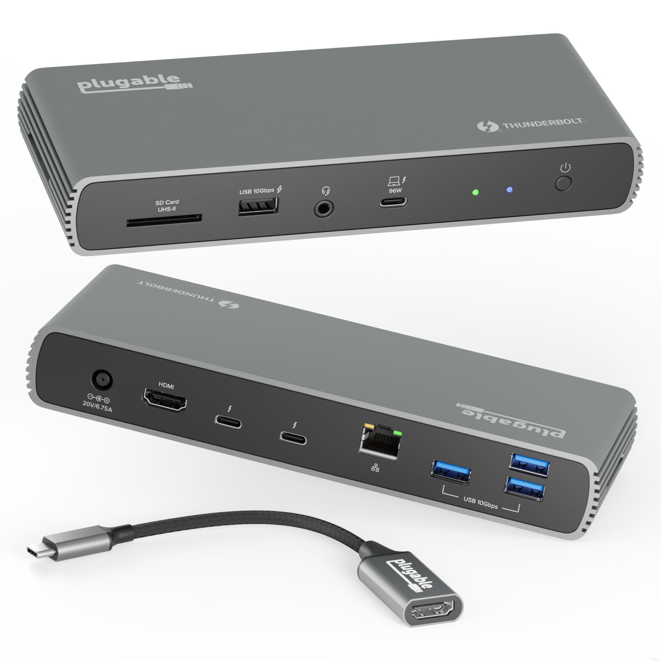 Image of Plugable Technologies Thunderbolt 4 Dock with 100W Charging,...