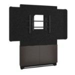 Middle Atlantic ForumTM Floor-to-Wall Mounted 48" (2-Bay) Display Stand for (1) 56" to 65" Display, Dark Finish