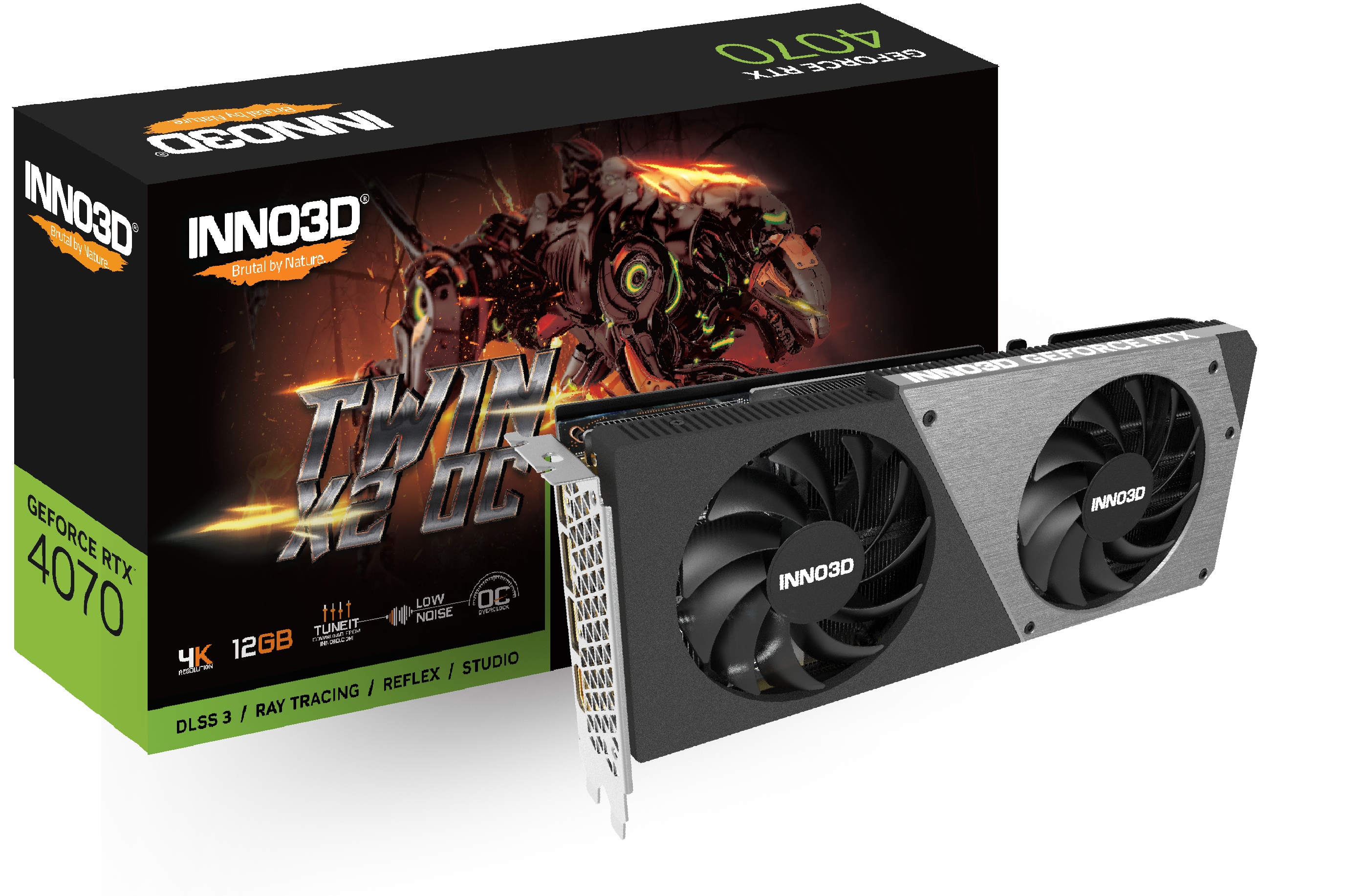 Image of Inno3D N40702-126XX-185252N graphics card NVIDIA GeForce RTX 4070...