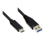 EXSYS EX-K1594-0.5 USB cable USB 3.2 Gen 2 (3.1 Gen 2) 0.5 m USB A USB C Black