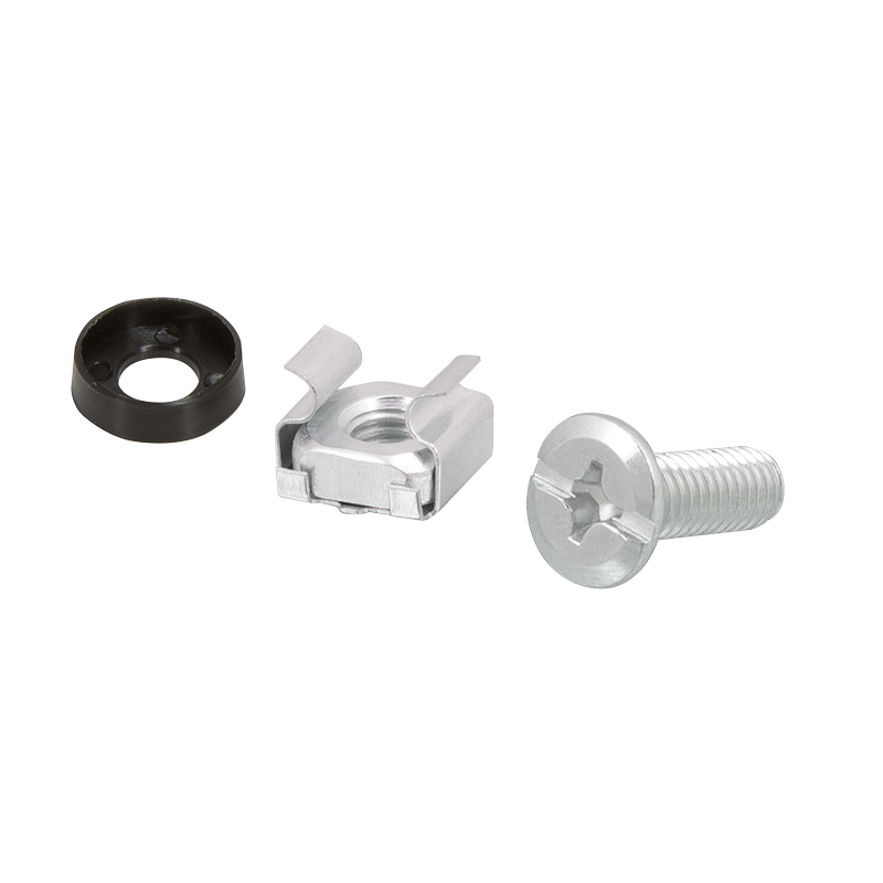 LogiLink 19" mounting kit, M5*16 screw, cage nut, washer, 50 pcs, zinc-plated