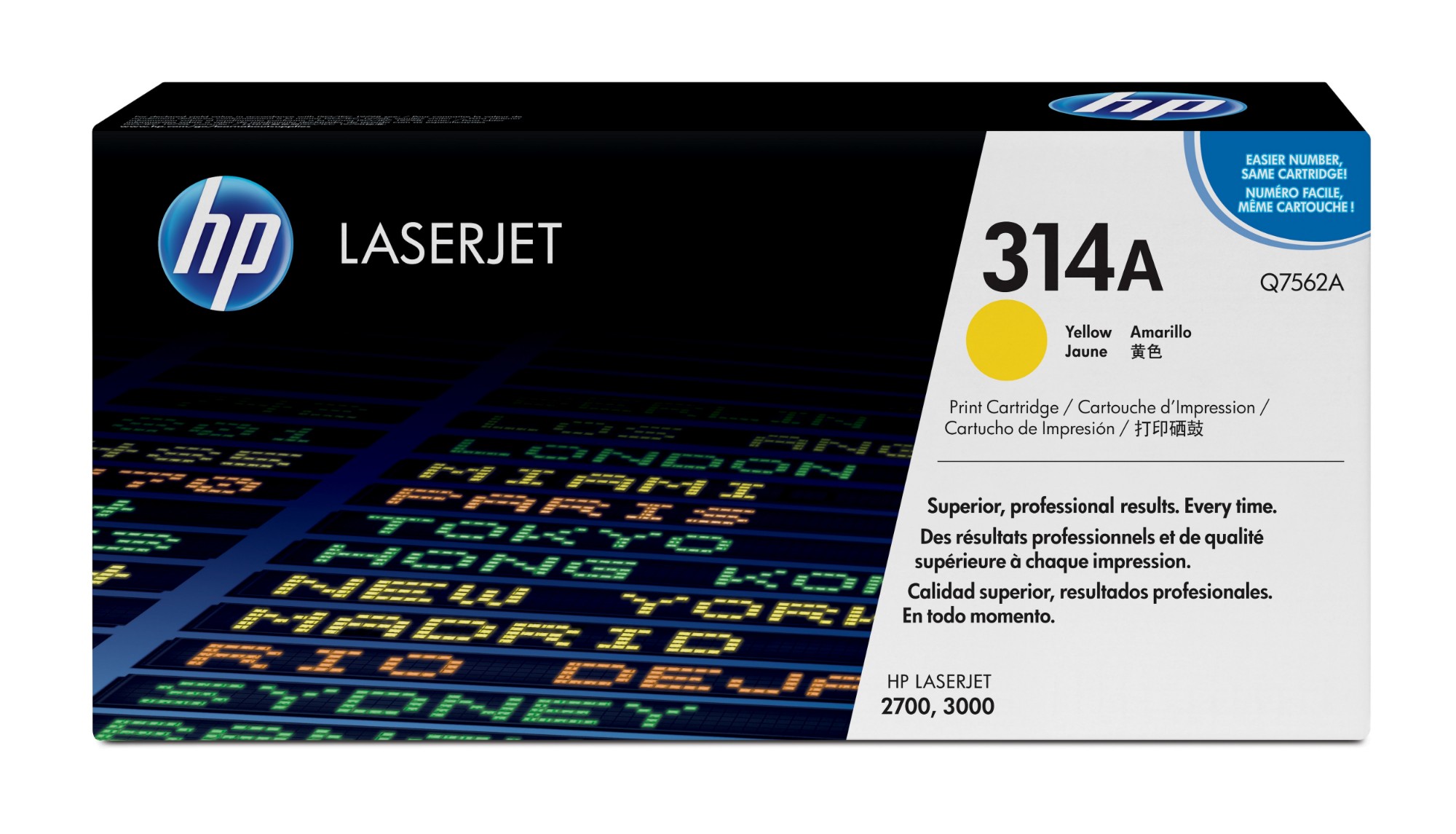 HP Q7562A/314A Toner cartridge yellow, 3.5K pages/5% for HP Color LaserJet 3000