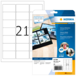 HERMA Labels A4 63,5x38,1 mm white paper glossy 525 pcs.