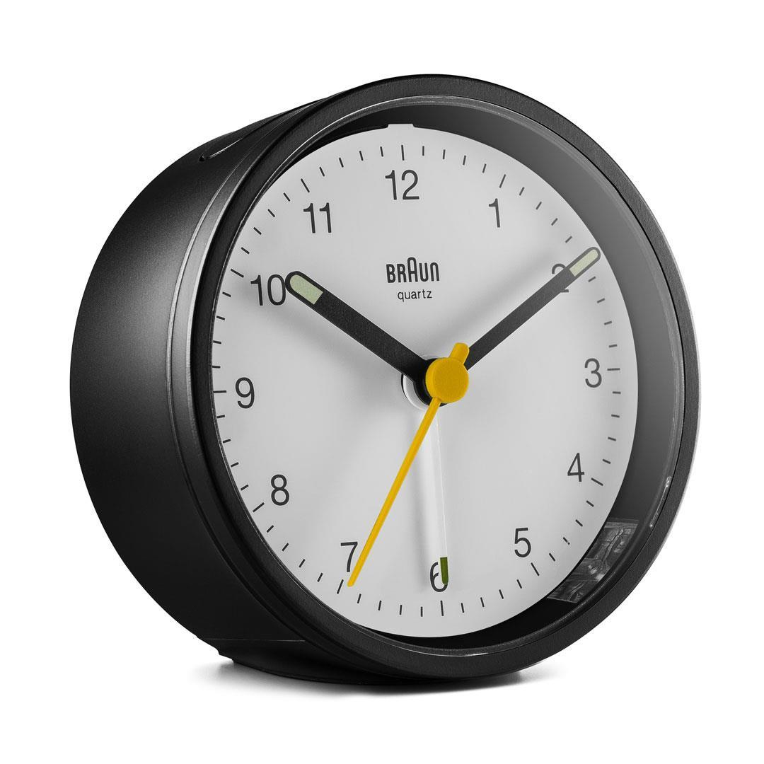 Image of Braun BC12BW - Quartz alarm clock - Round - Black - White - 12h -...