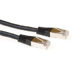 ACT Zwarte 10 meter LSZH SFTP CAT6A patchkabel met RJ45 connectoren