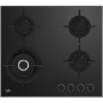 Beko HCLW64222S 60cm Gas on Glass Hob with Front Knob Controls