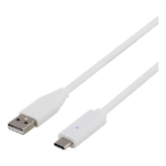 Deltaco USBC-1009 USB cable USB 2.0 USB A White