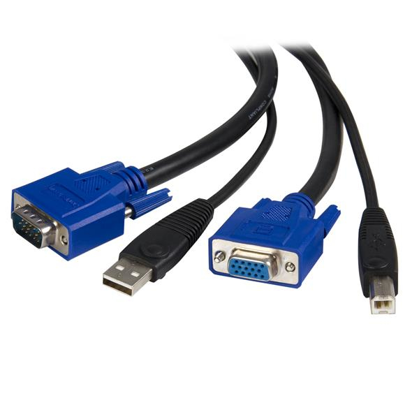 Image of StarTech.com 6 ft 2-in-1 USB KVM Cable