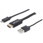 Manhattan 151498 video kabel adapter 1,5 m HDMI Type A (Standaard) Micro-USB Type-B Zwart