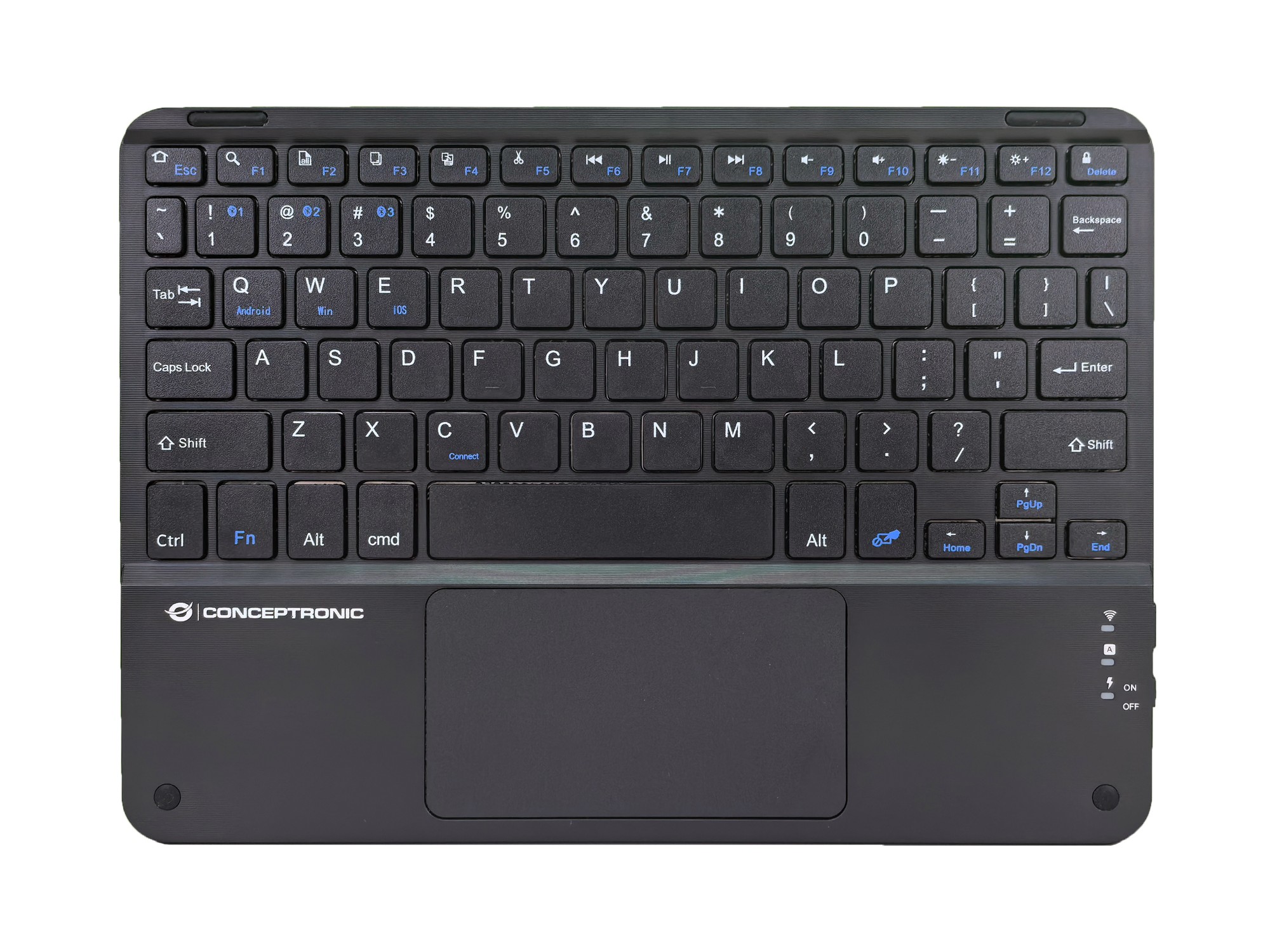 Conceptronic TOBIN01BUS 10-inch Bluetooth Touchpad Keyboard, QWERTY EN (US)