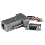 Cablenet RJ45-D9 Female Modular Adaptor Grey