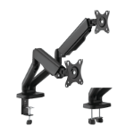 LogiLink Dual Monitor mount, 17"-32", steel, spring-assisted