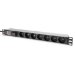 Digitus Socket strip with aluminum profile, surge protection and switch, 7-way CEE 7/5 sockets, 2 m cable