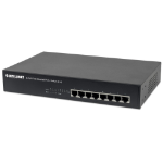 Intellinet 8-Port Fast Ethernet PoE+ Switch, 4 x PoE IEEE 802.3at/af Power-over-Ethernet (PoE+/PoE) ports, 4 x Standard RJ45 Ports, Endspan, Desktop, 19" Rackmount, Box