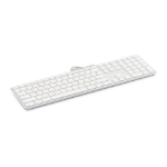 LMP KB-1243 keyboard Home USB QWERTY US International Aluminium, White