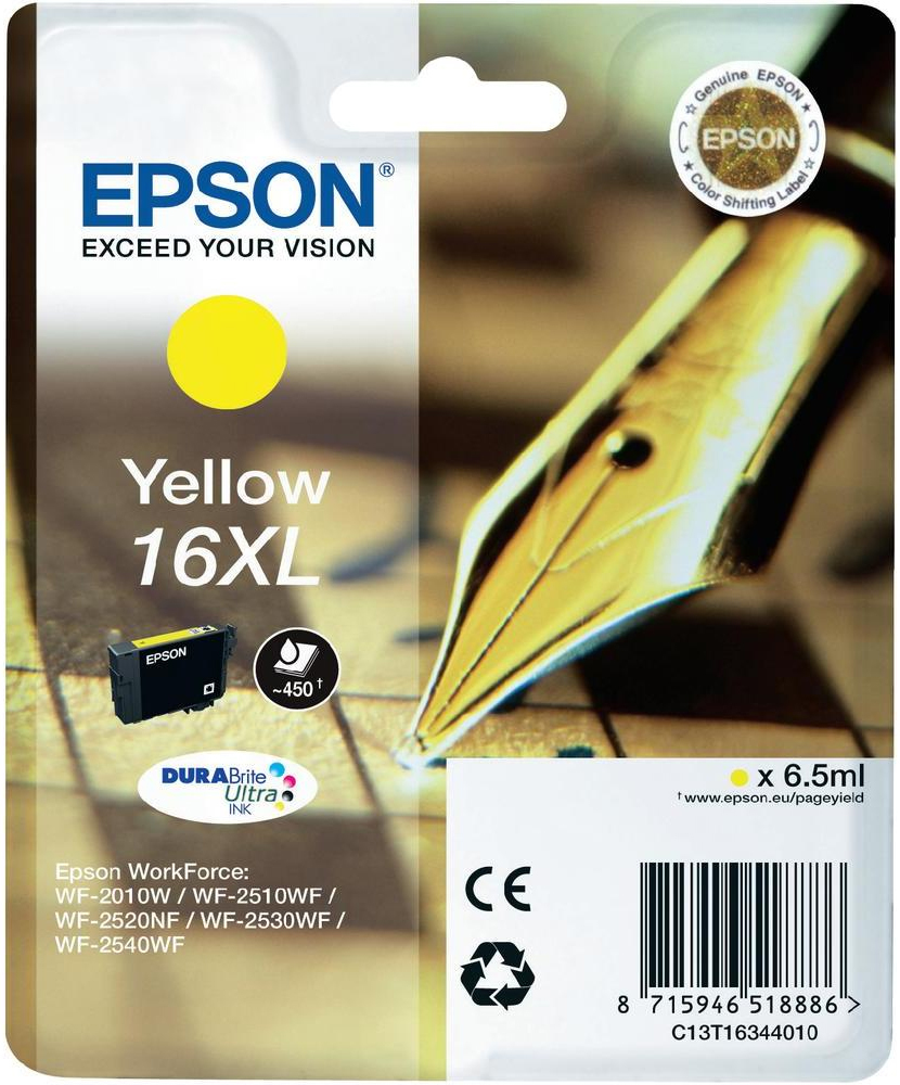 Epson C13T16344010/16XL Ink cartridge yellow high-capacity XL. 450 pag
