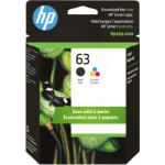 HP 63 2-pack Black/Tri-color Original Ink Cartridges