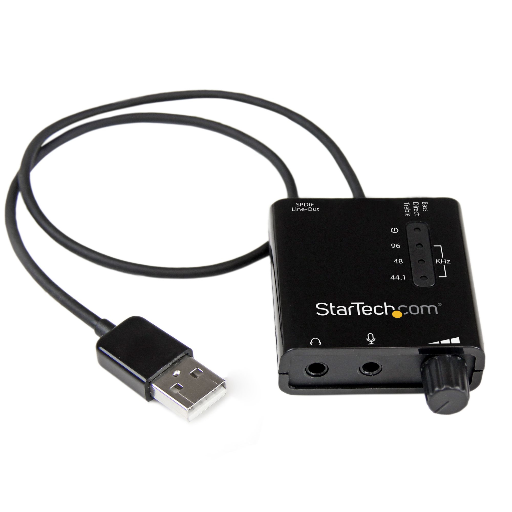 Image of StarTech.com USB Stereo Audio Adapter External Sound Card with...