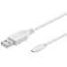 Microconnect USBABMICRO18W USB cable USB 2.0 1.8 m USB A Micro-USB B White