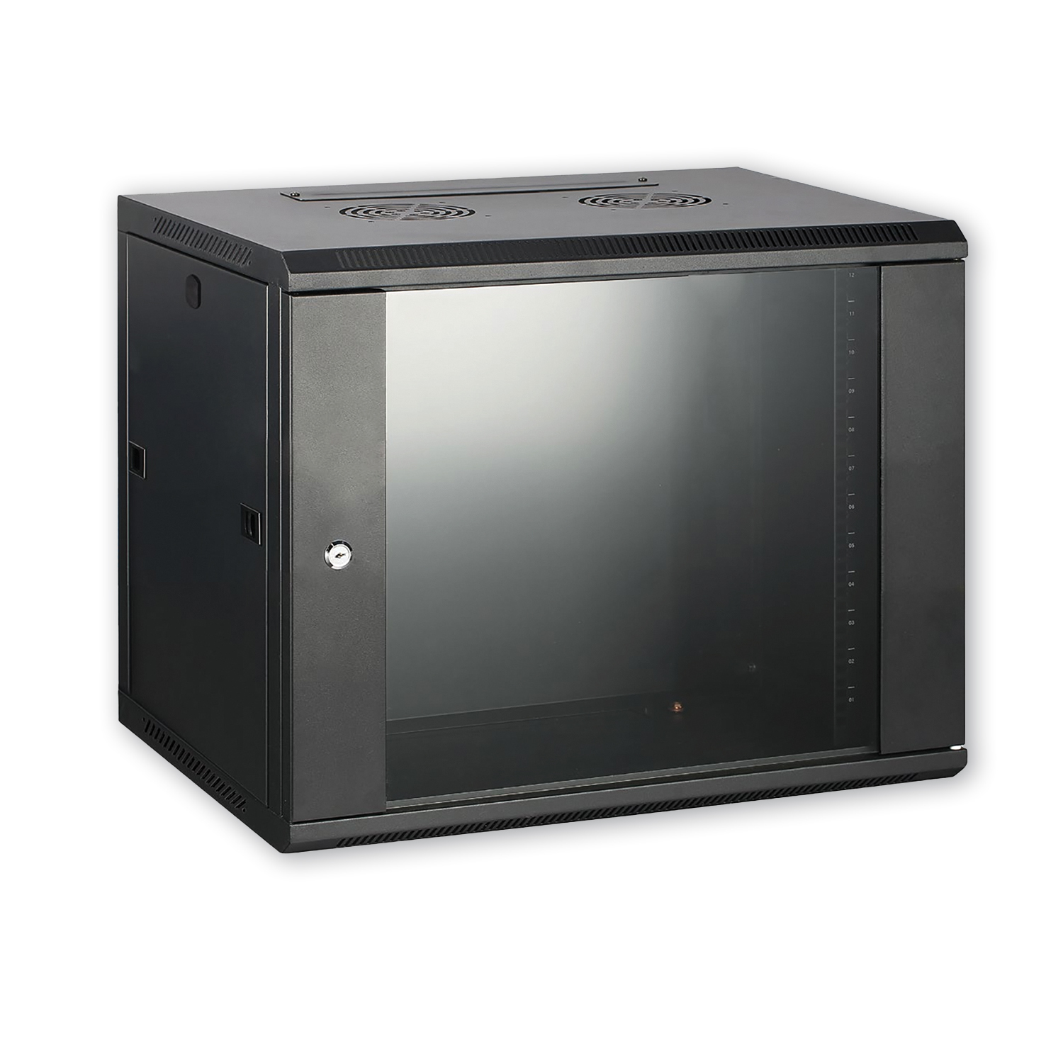 MCL IC6F99AL60P4512 rack cabinet 12U Wall mounted rack Black